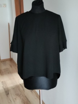 CAMAIEU 40 L 42 XL czarna bluzka luźna zwiewna 