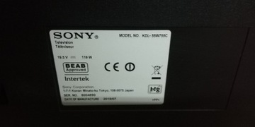 TV SONY KDL-55W755C - podstawa , noga , stopa . 