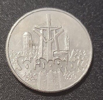 Moneta 10000 zł. Solidarność 1990
