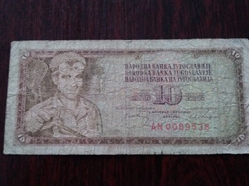 Banknot bylej Jugoslawi 1968