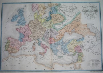 1839 oryginał MAPA POLSKA Kraków Poznań Prusy