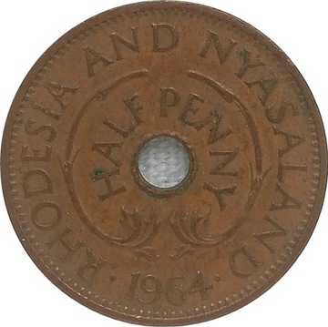 Rodezja i Niasa 1/2 penny 1964, KM#1