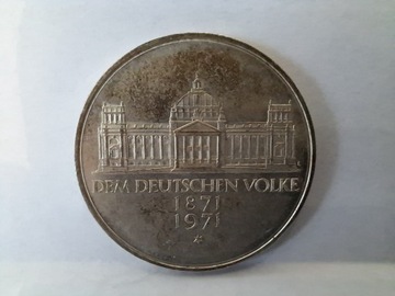  Srebrna moneta  5 marek z 1971 r. 