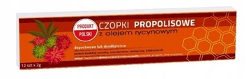 Naturalne czopki propolisowe z olejem rycynowym