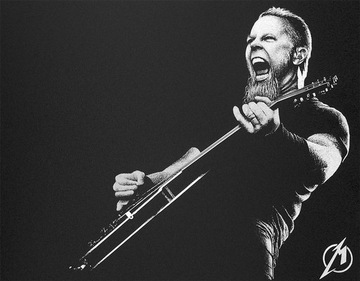 James Hetfield Metallica Rzeźbiony obraz... Grawer