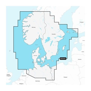 Mapa GARMIN Navionics NSEU645L Skandynawia, Niemcy