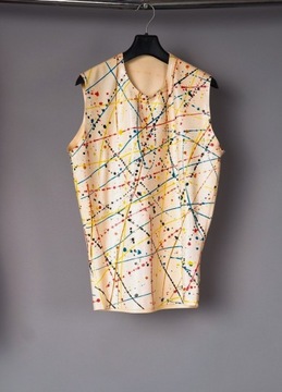 Koszulka latexowa dwubarwna klatka pierś 102cm 