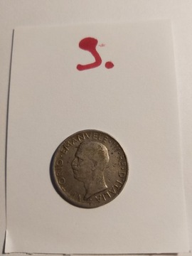 Włochy Vittorio Emanuele III 5 Lire 1927 srebro