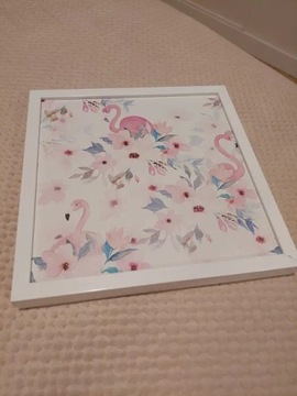 Obraz flamingi w kwiatach