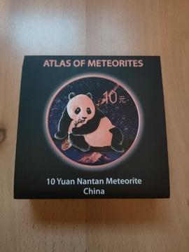 Moneta Panda 2015 Atlas Meteorites meteoryt srebro