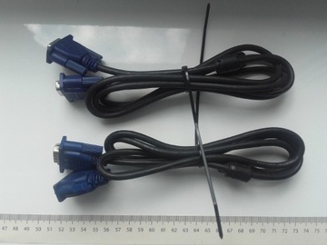 Kabel VGA, D-Sub, 180cm, 1,8m, kolor czarny, niebi