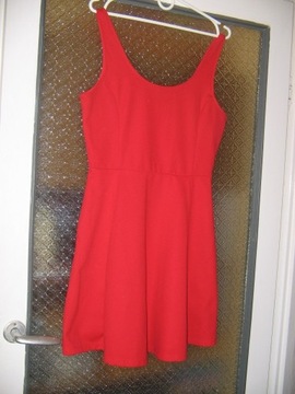 sukienka czerwona h&m rozmiar 44 L