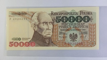 Polska 50000 złotych 1993 UNC Staszic seria P