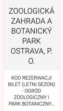 Bilety Zoo ogród zoologiczny Ostrava Ostrawa dorosły + dziecko