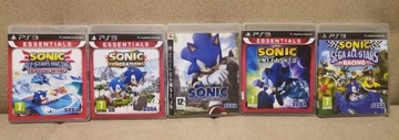 Zestaw 5 części gry ps3 sonic PlayStation kolekcja