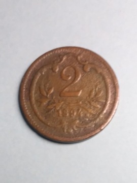 Moneta 2 halerze 1894