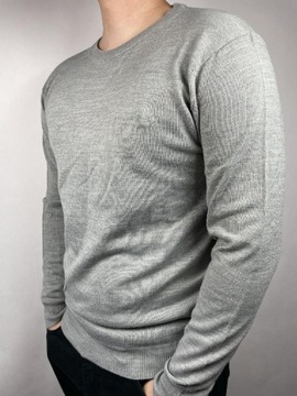 Sweter z okrągłym dekoltem Pierre Cardin szary XL