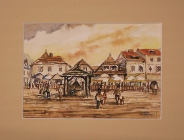 Kazimierz Dolny nad Wisłą AKWARELA 24x30 cm