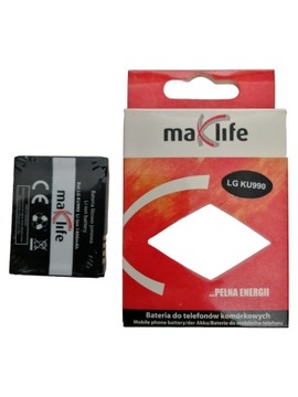 Bateria MaxLife do telefonu LG KU990 1400 mAh