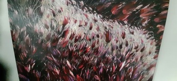 Obraz olejny 120 x 120 cm tulipany