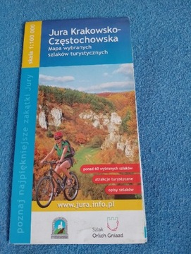 Jura krakowsko Częstochowska mapa