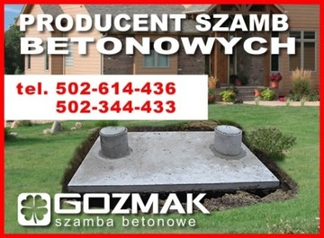 Szamba betonowe, zbiornik na deszczówkę, szambo