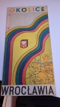 Stara mapa okolice Wrocławia 1972 r.