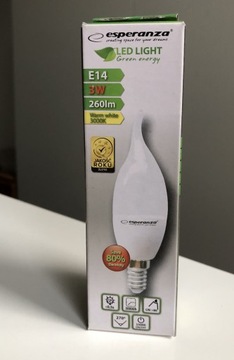 Żarówka świeczka LED Esperanza E14 3W /ELL148