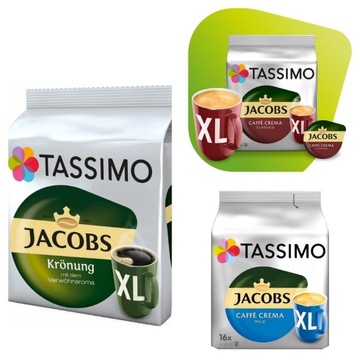 Kapsułki zestaw Tassimo Jacobs XL 48 szt, z Niemiec 