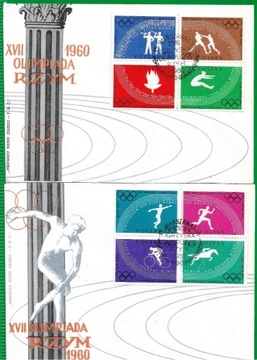 FDC - 1022-29 b - olimpiada w Rzymie