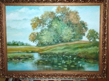 "Pejzaż" obraz olejny 70 x 50 cm