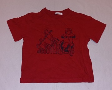Czerwony T-shirt Dziecięcy- Używany, Rozmiar 92-98