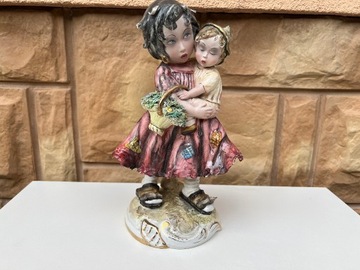 Figurka Ceramika Włoska Ręcznie Malowana Sygnowana