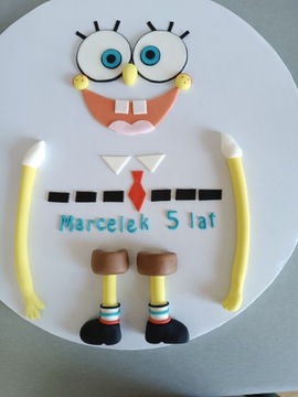 SpongeBob na tort dekoracje cukrowe 