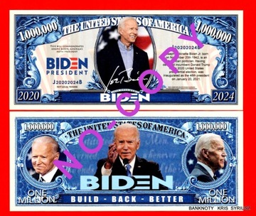 1Milion Dolarów USA -Prezydent Jo Biden -UNC kolor
