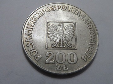 Srebrna moneta 200 zł XXX lat PRL. Oryginał