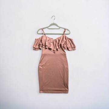 Łososiowa/pudrowo różowa sukienka Miss Selfridge S