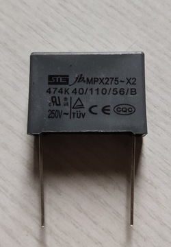 kondensator X2 polipropylenowy 474k (470nF) 275V