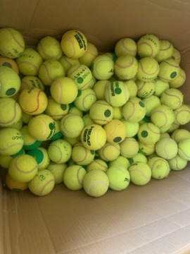 Używane piłki tenisowe Tennis 10 zielone z kropka