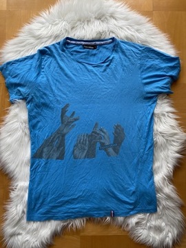 FrenchKick L t-shirt podkoszulka męska men Blue