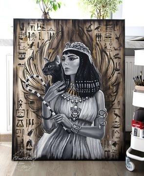 Bogini Bastet - obraz na płótnie 80x100cm DruArtis