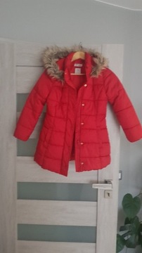 Czerwona kurtka dziewczęca 134/140 H&M