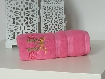 Ręcznik frotte różowy 50 x 100