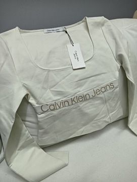 Bluzka kremowa Calvin Kleina XS 