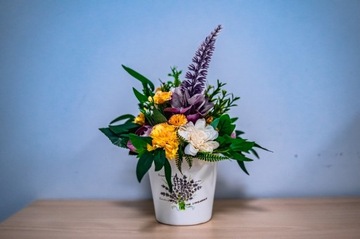Filiżanka z kwiatami sztucznymi - flowerbox #3