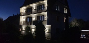 Lampa na elewację, taras, balkon 50 cm. Czarna