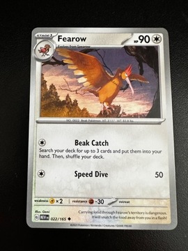 Karta Pokemon Fearow 022/151 MEW 151