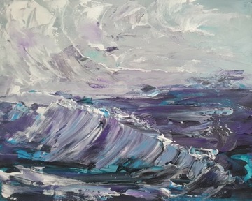 Obraz ręcznie malowany 24x30 "Morze" pejzaż