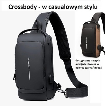 CROSSBODY NERKA PLECAK - wysyłka 7 dni w tygodniu