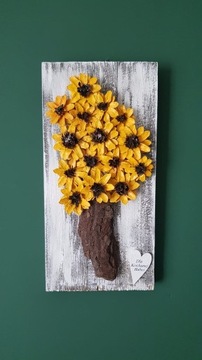 Kwiatuszki z szyszek